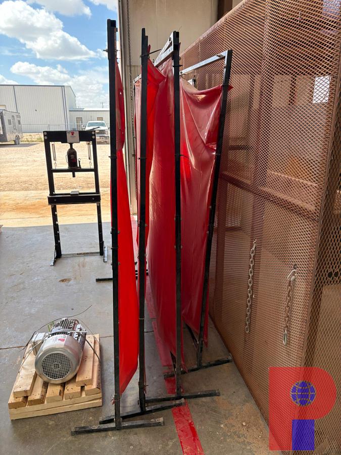 Used (4)WILSON 6’X6’ ORANGE WELDING CURTAINS