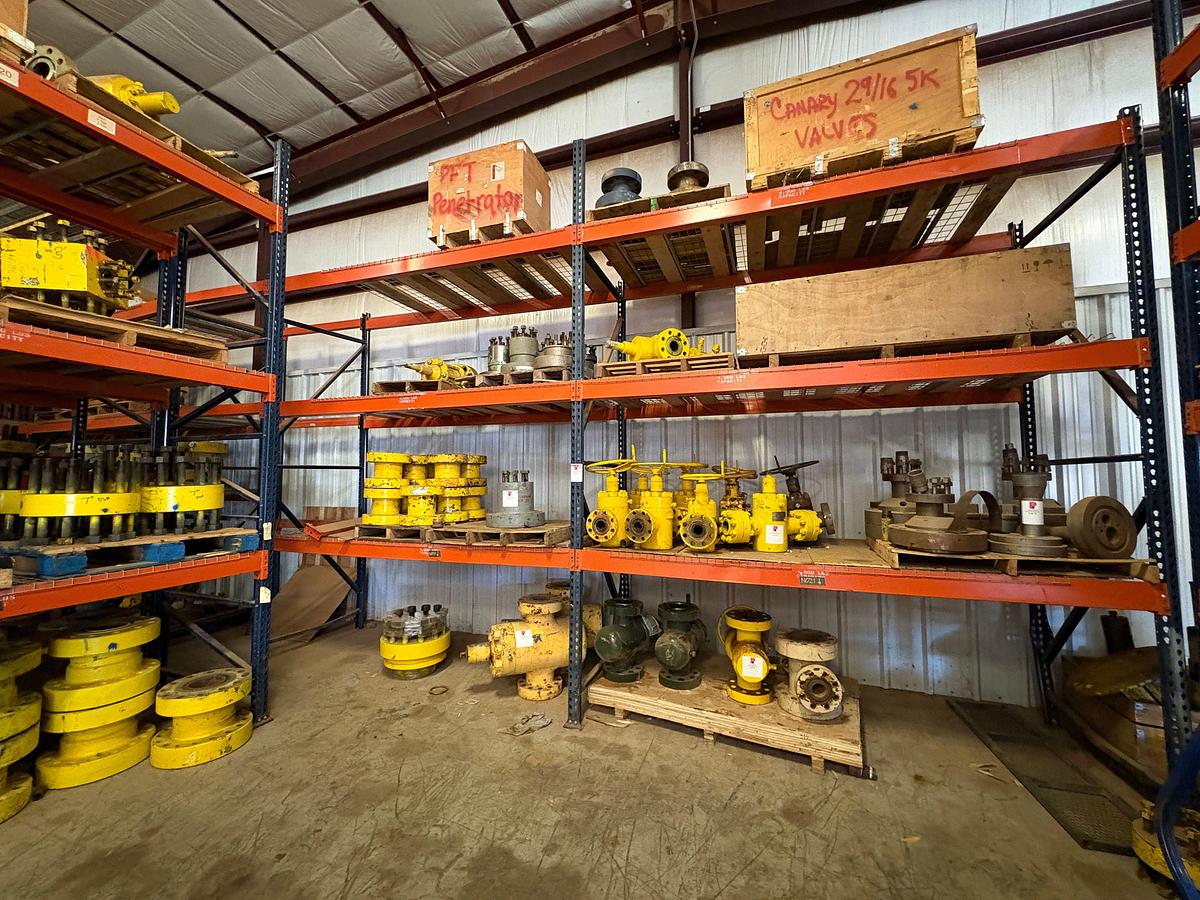 Used 20.5’ x 4’ x 14’ pallet rack shelving