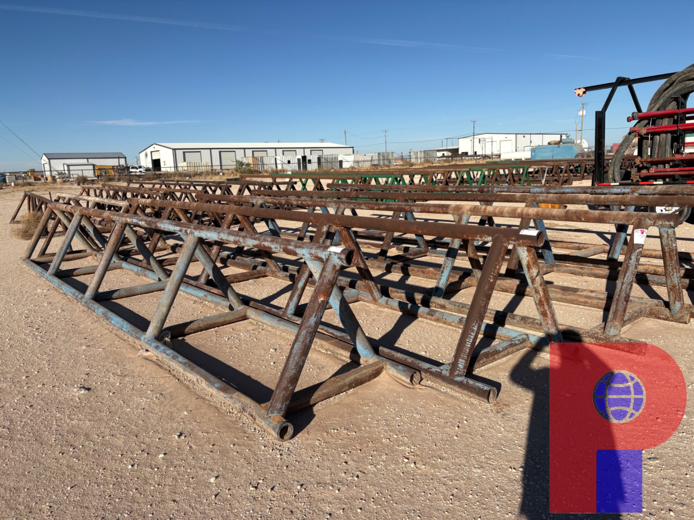 Used (3X$) 28’ X 42” TRIANGLE PIPE RACKS