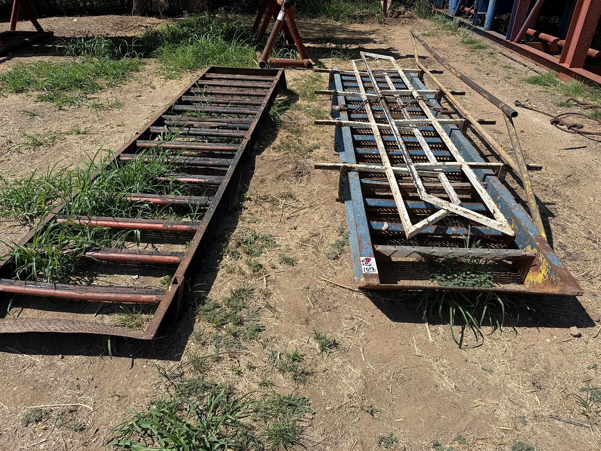 Used LOT W/ (12) 10’H TO 20’H STEEL RIG LADDERS