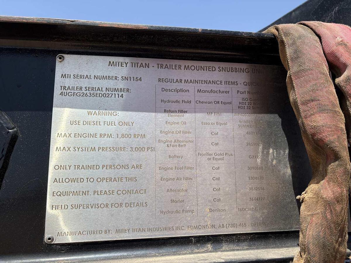 Used 2014 MITEY TITAN TRAILER MTD SNUBBING UNIT