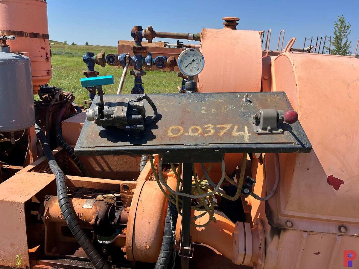 Used GARDNER DENVER PAHBFB 5K TRIPLEX WELL SERVICE PUMP P/B DETROIT 8V71N ALLISON TRANS., SKIDDED