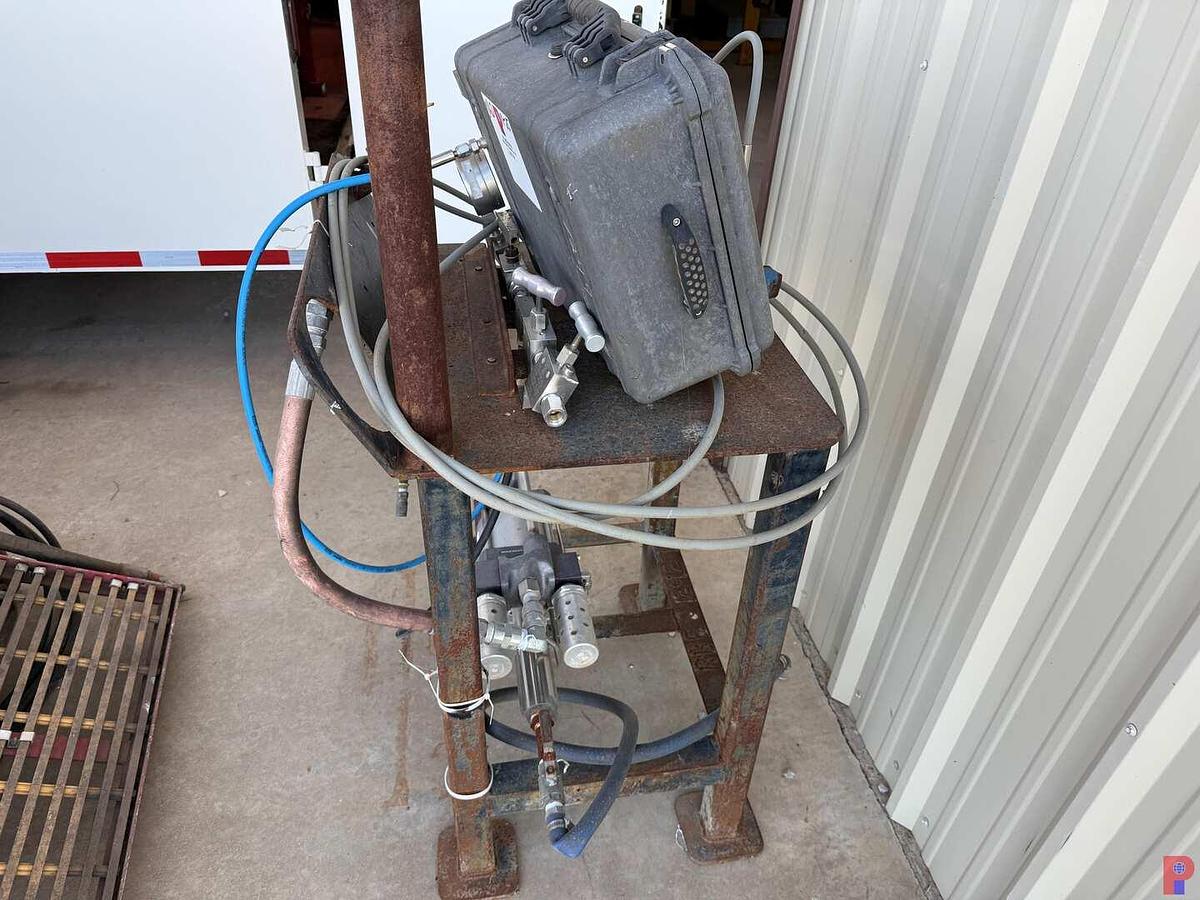 Used 15K WP HYDRAULIC TEST STAND W/ CHART RECORDER
