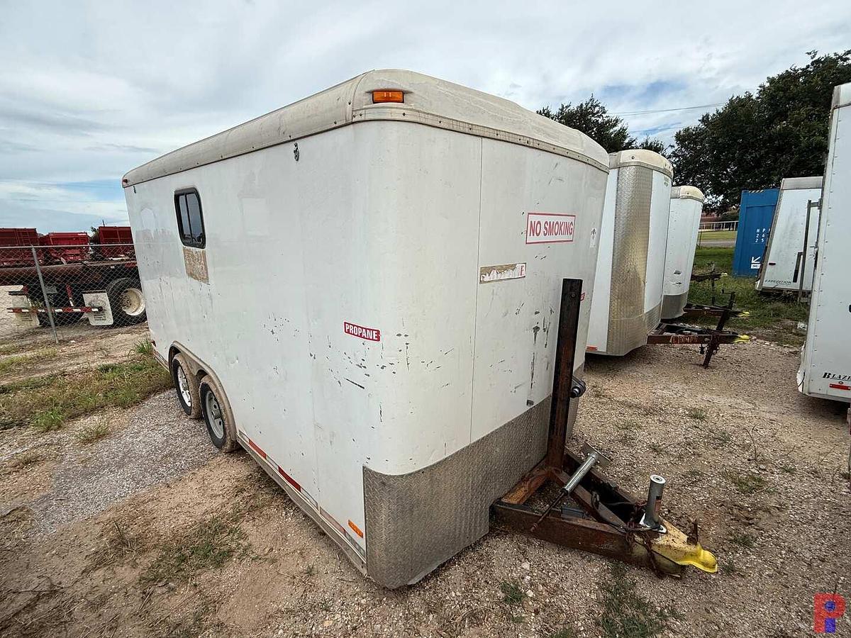 Used 2007 PACE AMERICAN 14’ T/A BUMPER PULL CREW / DOGHOUSE TRAILER
