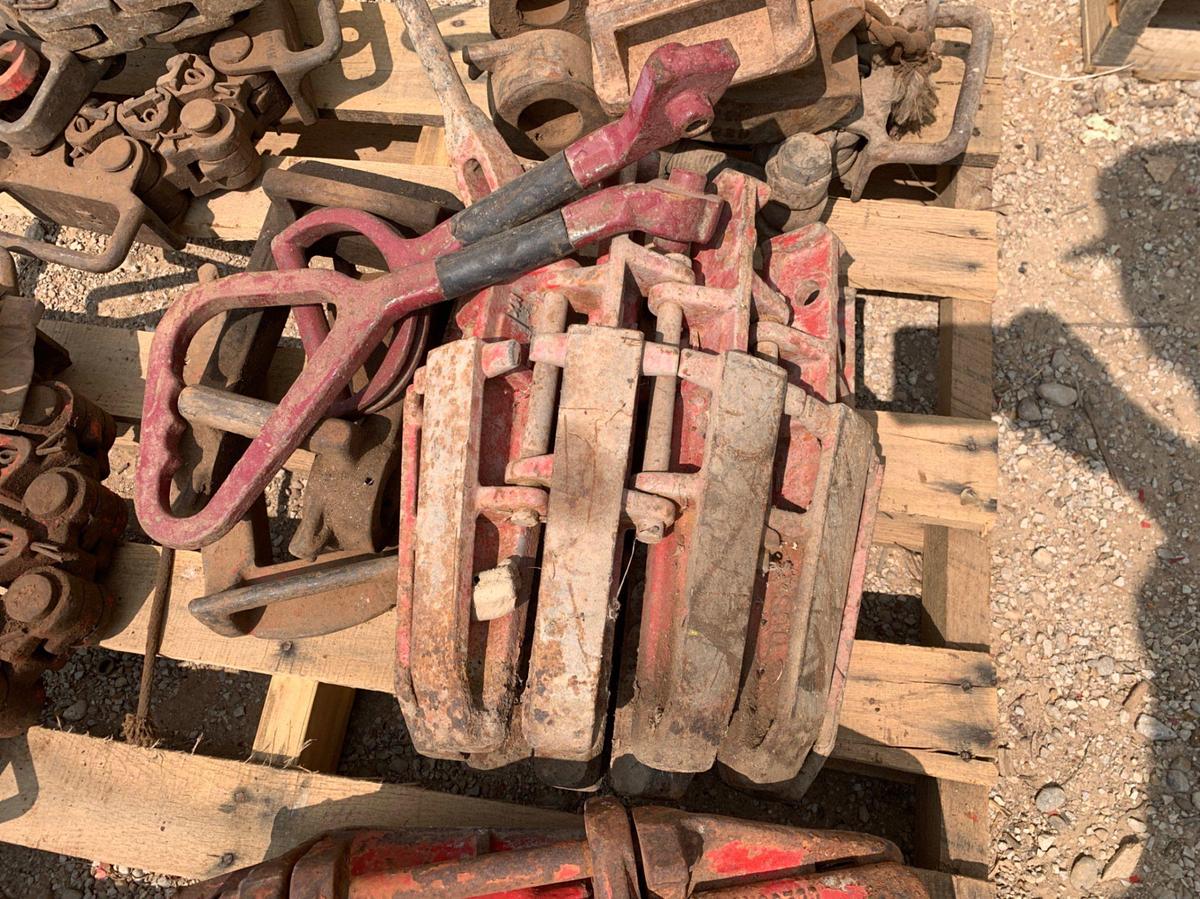 Used Pallets of Casing Clamps, 6” Casing Slips, 6” Pipe Slips and Dies