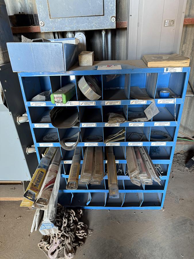 Used (1) 42-BIN & (1) 112-BIN BOLT BINS W/ CONTENTS