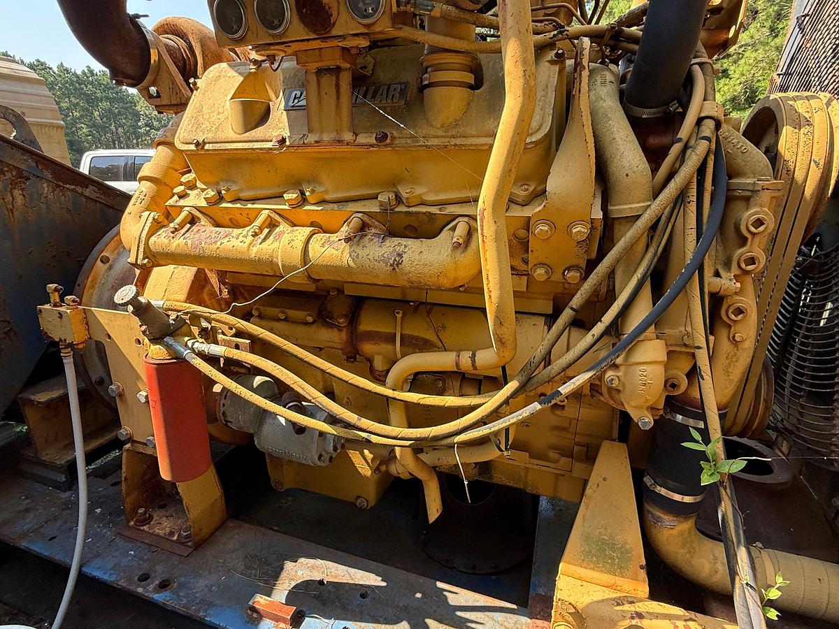 Used CONTINENTAL EMSCO C-375 DUPLEX MUD PUMP P/B CATERPILLAR 3408 DITA, SKIDDED