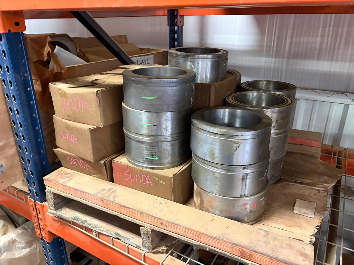 Used (5 shelves) of assorted frac valve parts
