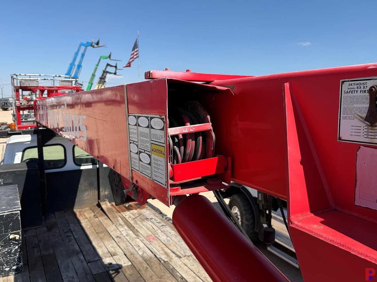 Used 2002 STERLING M8500 ACTERRA 87’ AERIAL PLATFORM SIGN CRANE TRUCK