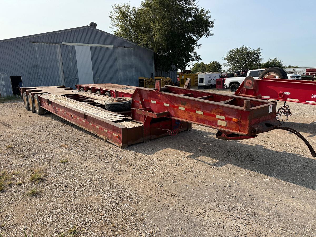 Used 1980 AZTEC 45’ X 96” 3-AXLE 50 TON LOWBOY TRAILER