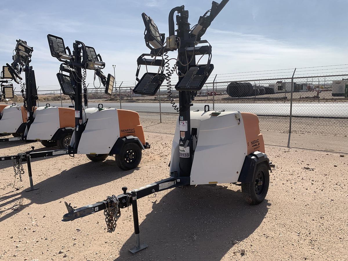 Used 2018 GENERAC  MLT6SMD 6KW S/A BUMPER PULL LED LIGHT TOWER