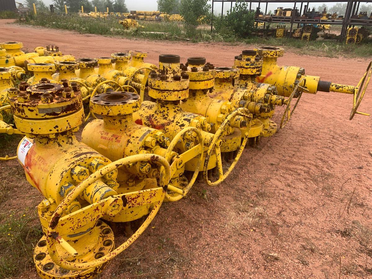 Used (7) 4-1/16 5k Manual Gate Valves w/ Adapter Spool or DSA’s