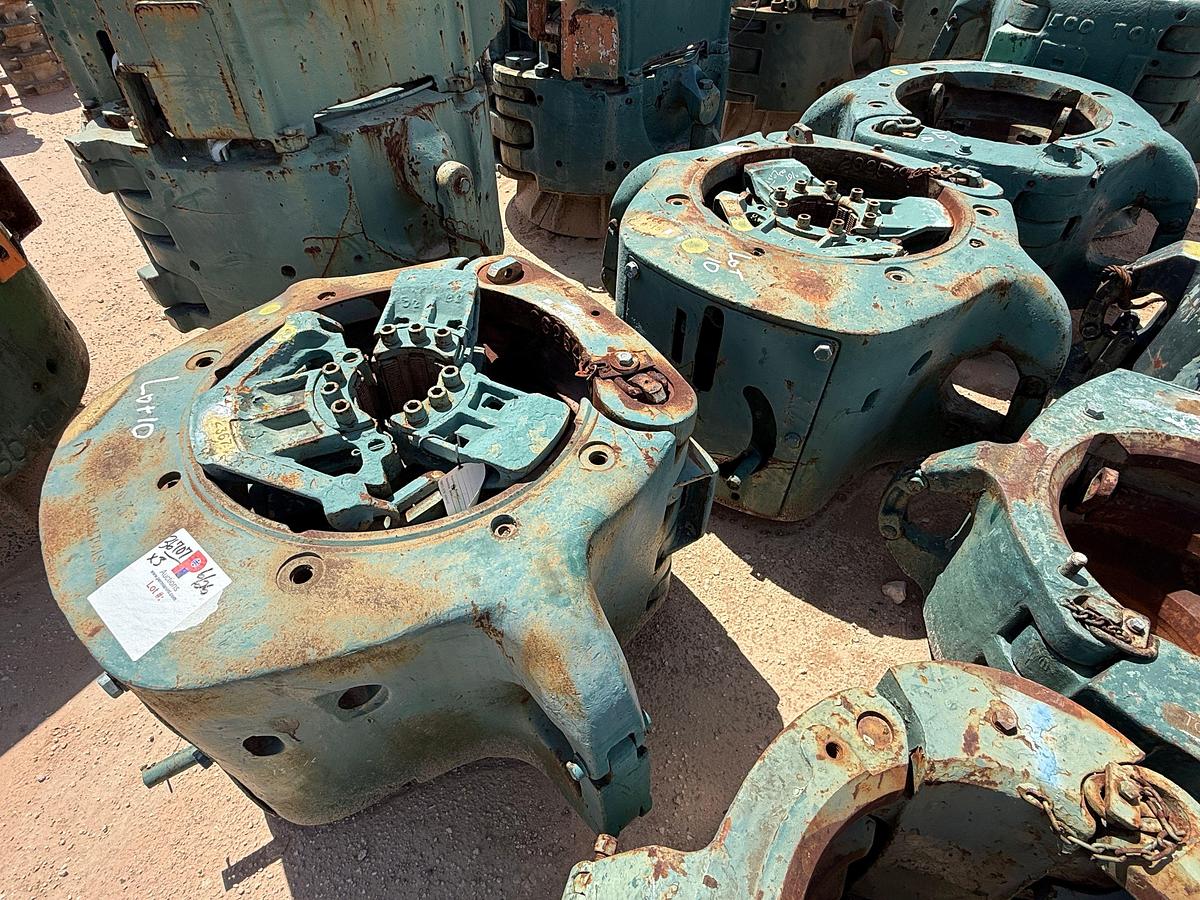 Used LOT W/ (3) BJ 500-TON SLIP TYPE SPIDER CASING ELEVATORS