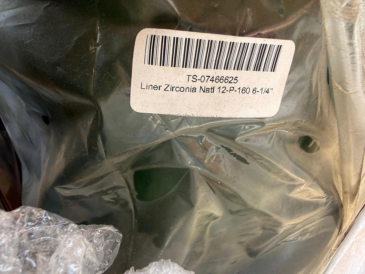 Used PALLET W/ (14) UNUSED 6-1/4” ZIRCONIA NATL 12-P-160 PUMP LINERS