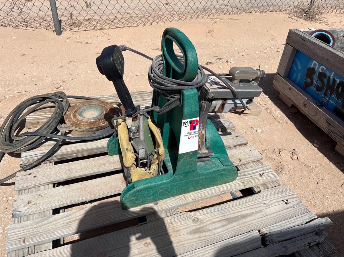 Used MCELROY MANUAL ELECTRIC POLY PIPE FUSION MACHINE & (1) WEIGHT INDICATOR PAD