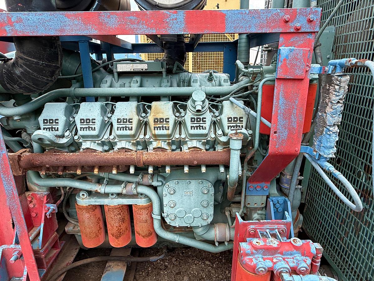 Used GARDNER DENVER PZ7 TRIPLEX MUD PUMP P/B MTU 12V2000TTA, SKIDDED