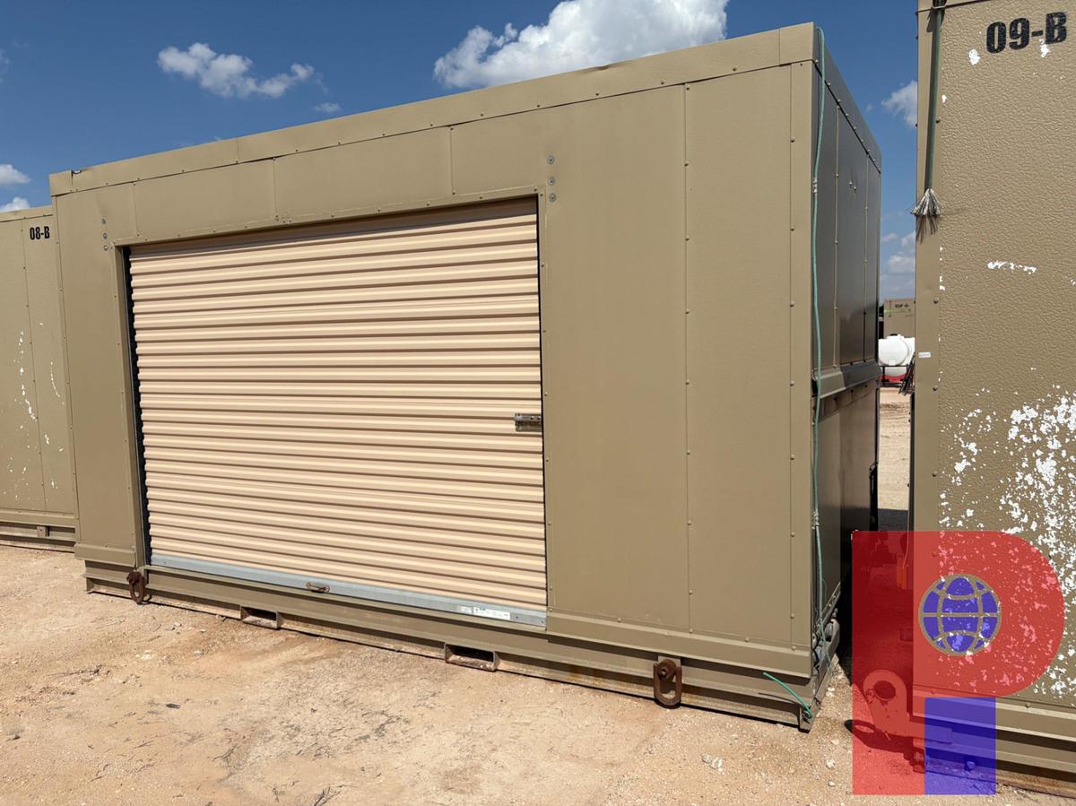 Used 16’L X 8’4”W X 9’8”H 2-DOOR CHEM SHED