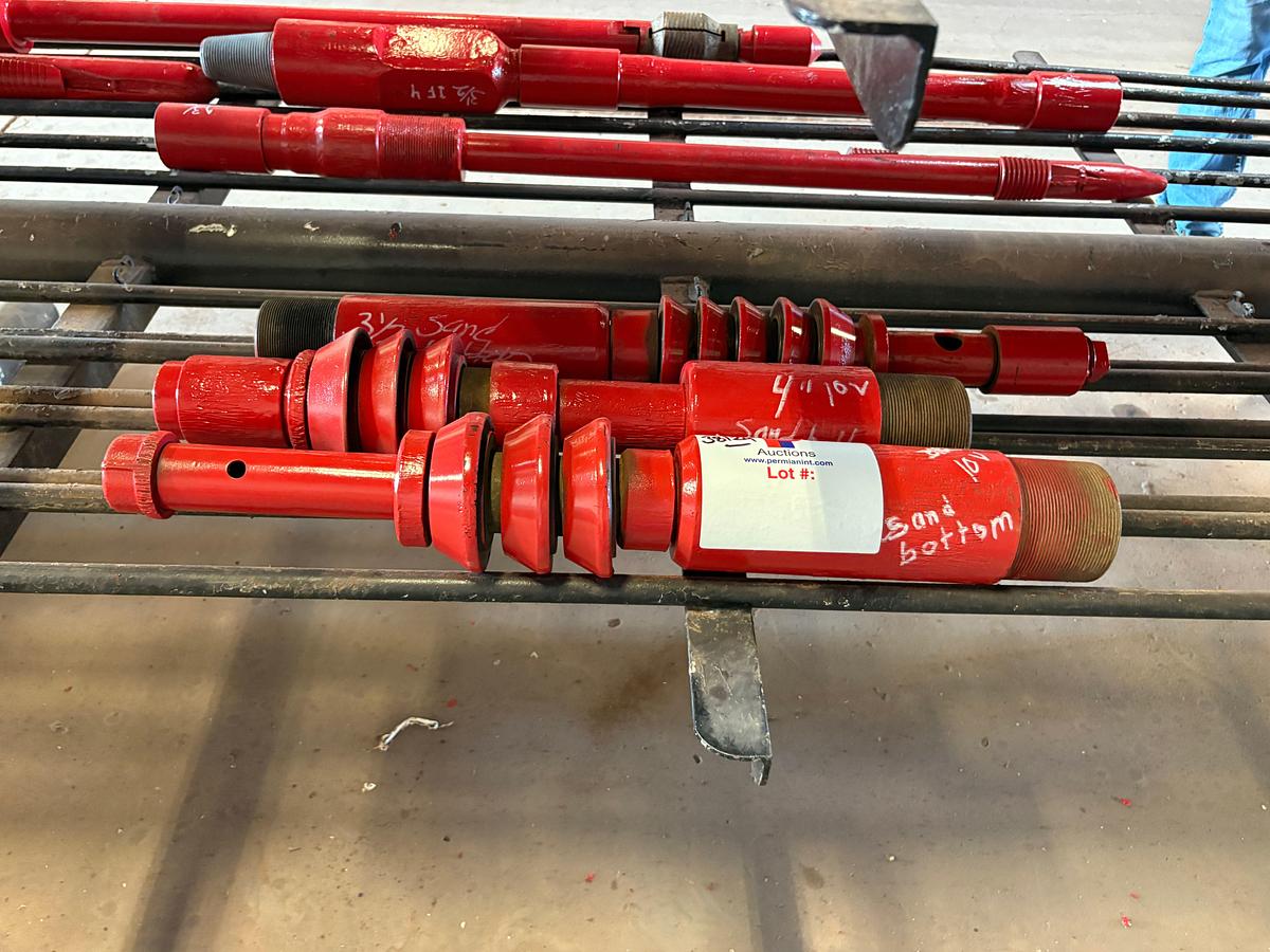 Used (3) sand bottom swab mandrels