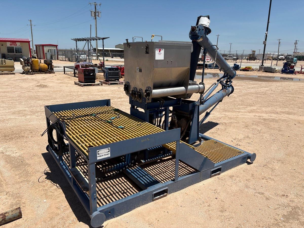 Used Hydraulic auger & hopper unit, skidded