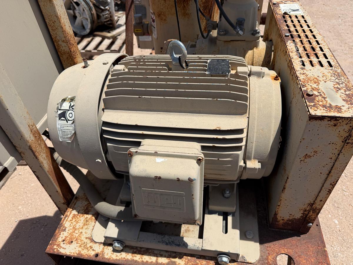 Used CURTIS-TOLEDO MODEL RS30F, 125-CFM / 125-PSI ROTARY SCREW INDUSTRIAL AIR COMPRESSOR P/B 30-HP ELECTRIC MOTOR MTD ON SKID