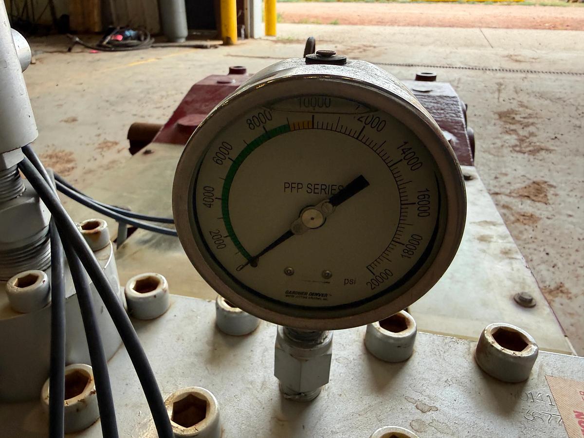 Used (UNUSED) GARDNER DENVER MODEL TY-375S 10K WP TRIPLEX PUMP