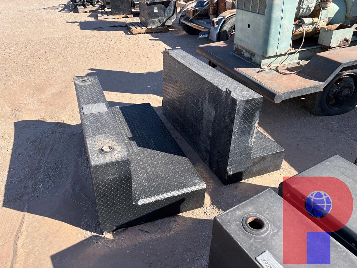 Used (8) ASSORTED TRUCK TOOLBOXES & L-SHAPED FUEL TANKS