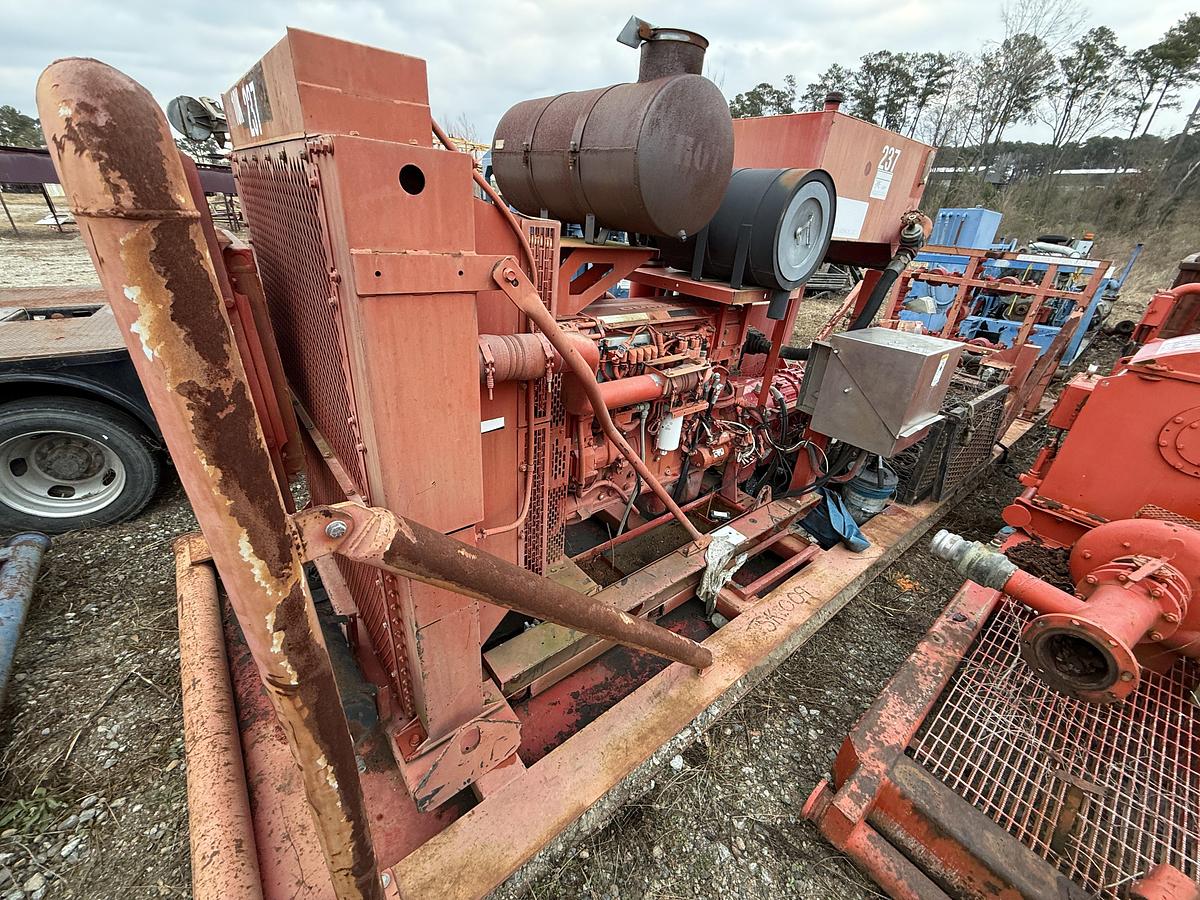 Used 26’ X 92” WELL SERVICE PUMP SKID W/ CUMMINS QSX15 400 HP & ALLISON HT750 POWER UNIT