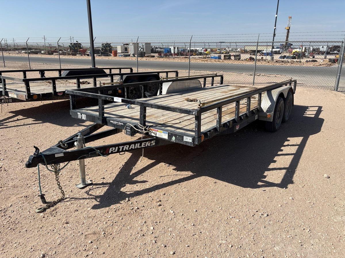 Used 2025 PJ TRAILERS 18’ X 7’ T/A BUMPER PULL UTILITY TRAILER