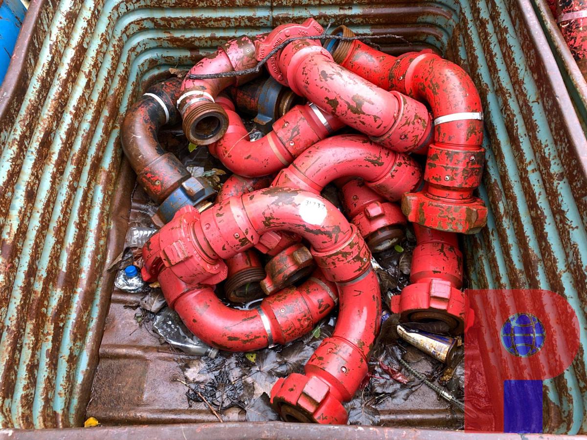 Used BIN OF (9) 3” FIG 1502 15K WP STYLE 10 & STYLE 50  SWIVEL CHIKSANS