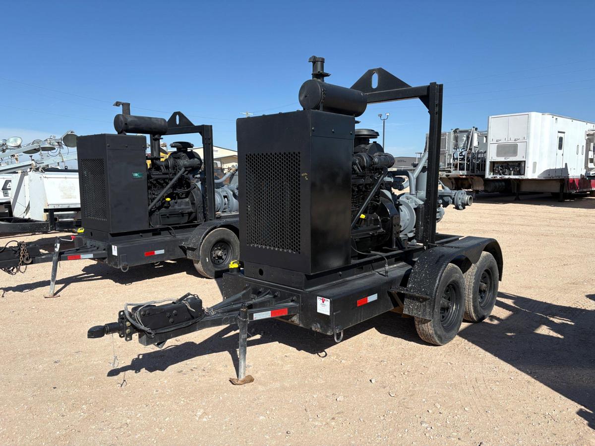 Used Pioneer prime series 6X4X17 cent pump mtd on t/a bumper pull trailer