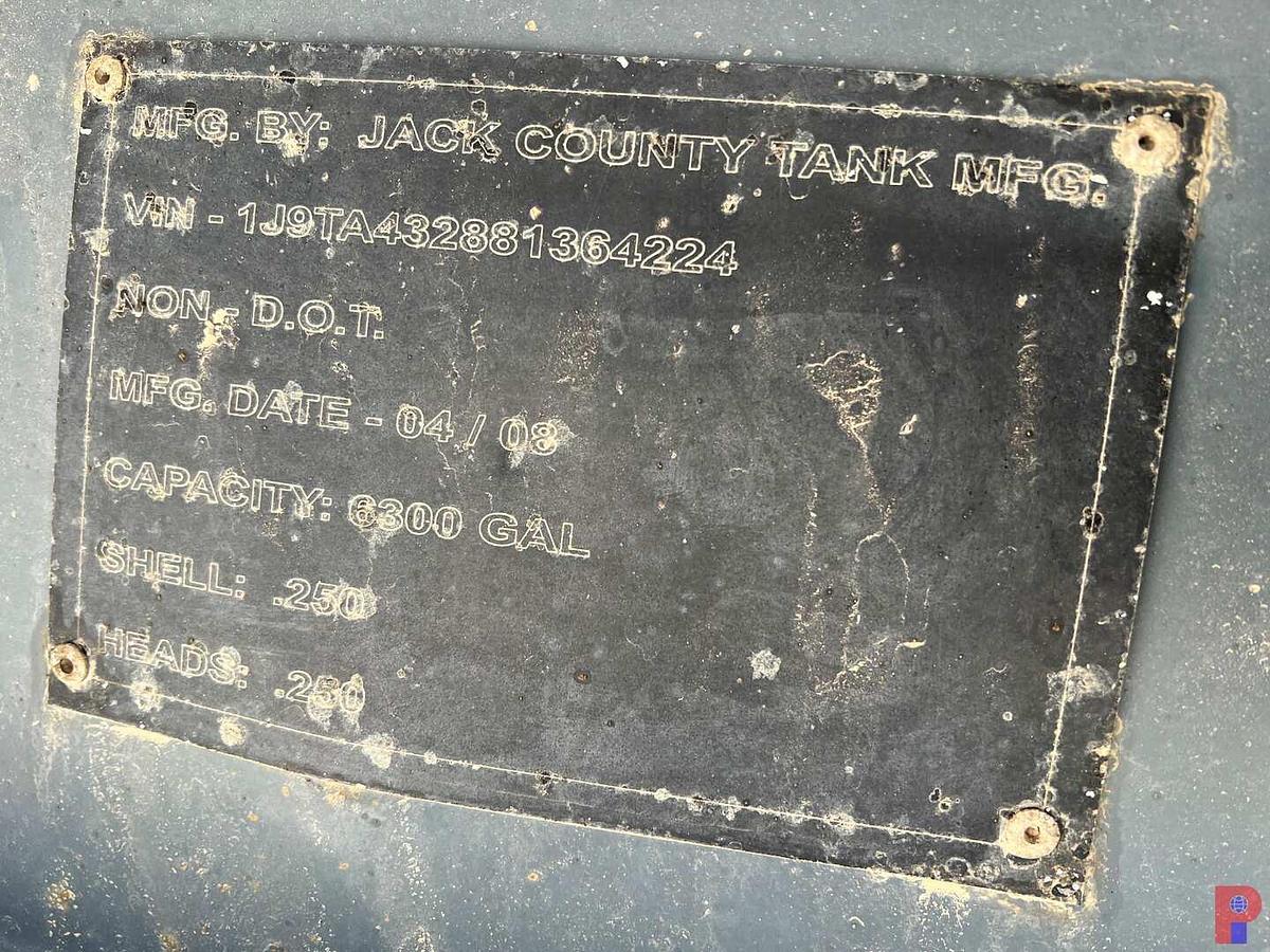 Used 2008 JACK T/A 150BBL STEEEL VACUUM TRAILER