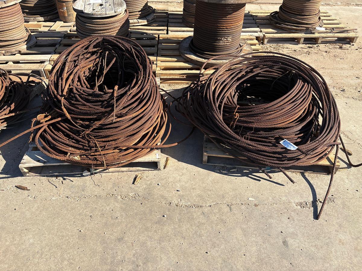 Used (9 pallets) assorted wire rope/cable