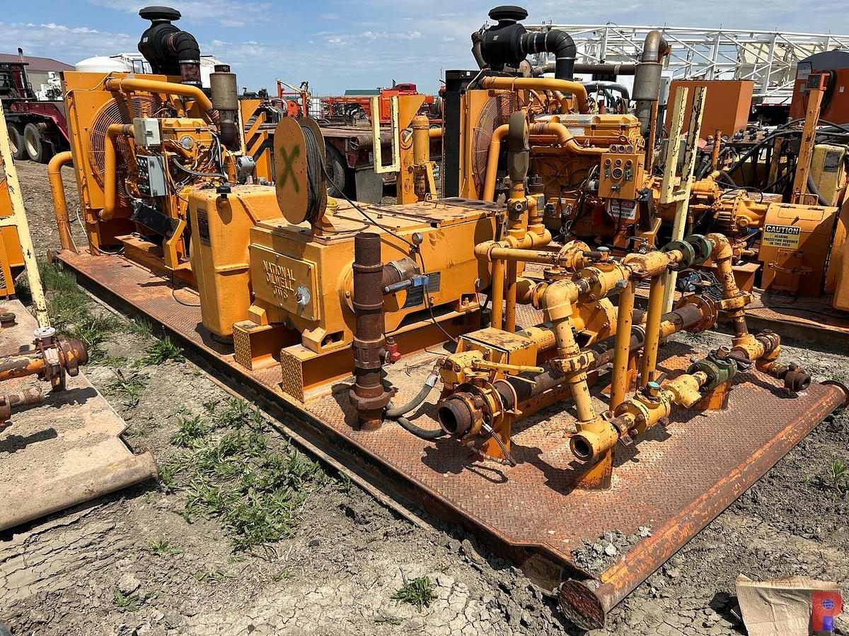 Used NATIONAL OILWELL JWS-340 TRIPLEX WELL SERVICE PUMP P/B DETROIT 60 SERIES W/ ALLISON TRANS.