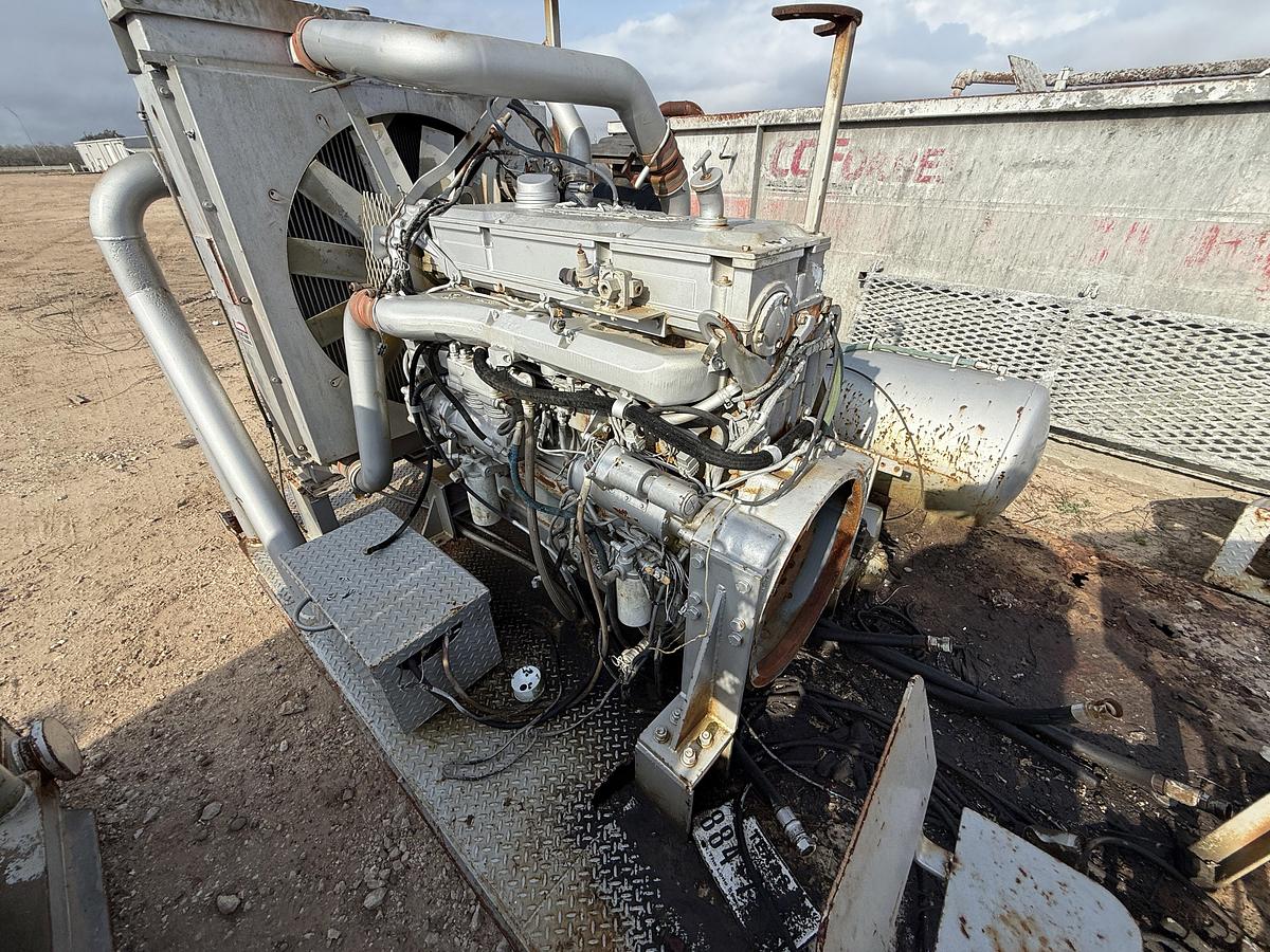 Used 25’ X 8’ PUMP SKID W/ DETROIT SERIES 60 & CONTENTS (INCOMPLETE)