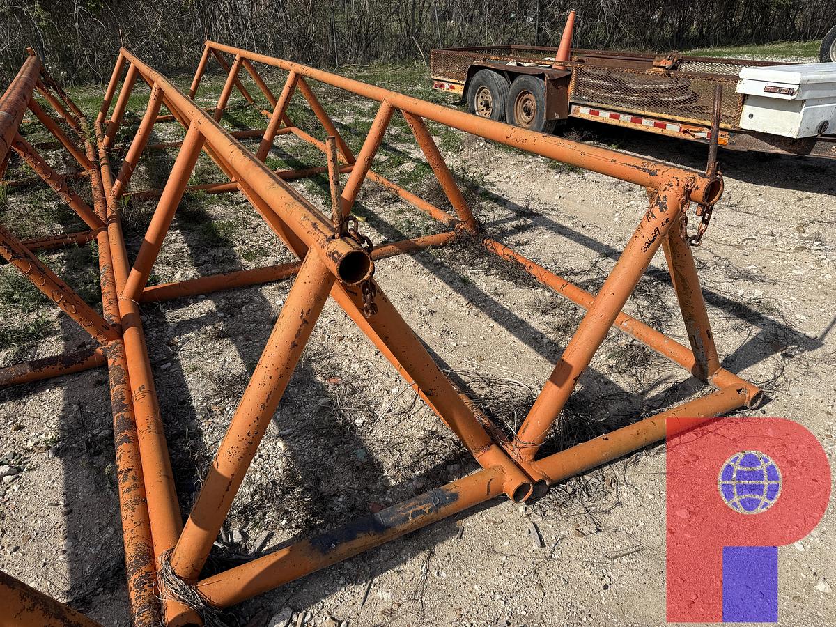 Used (2 X $) 28’ L X 41” H TRIANGULAR PIPE RACKS