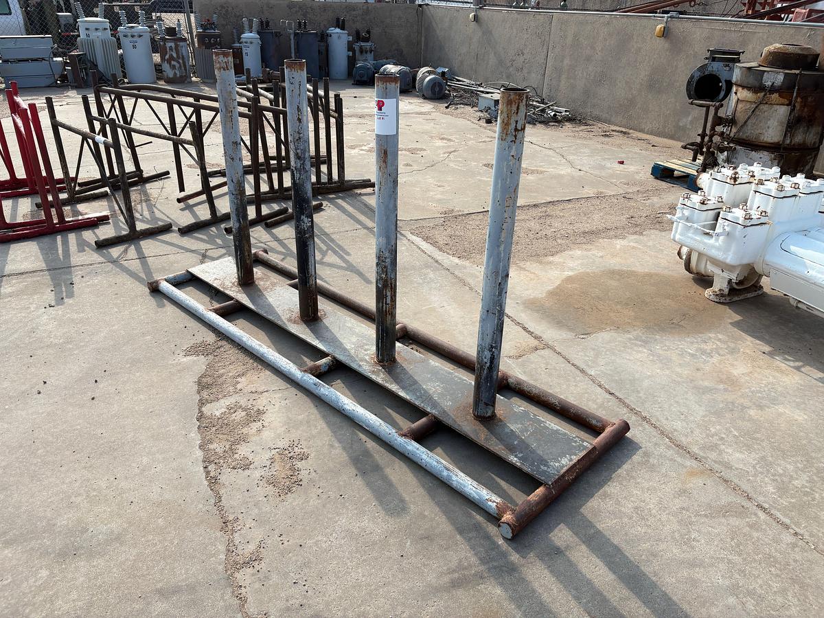 Used 8’ x 2.5’ x 50” 4-post tool rack