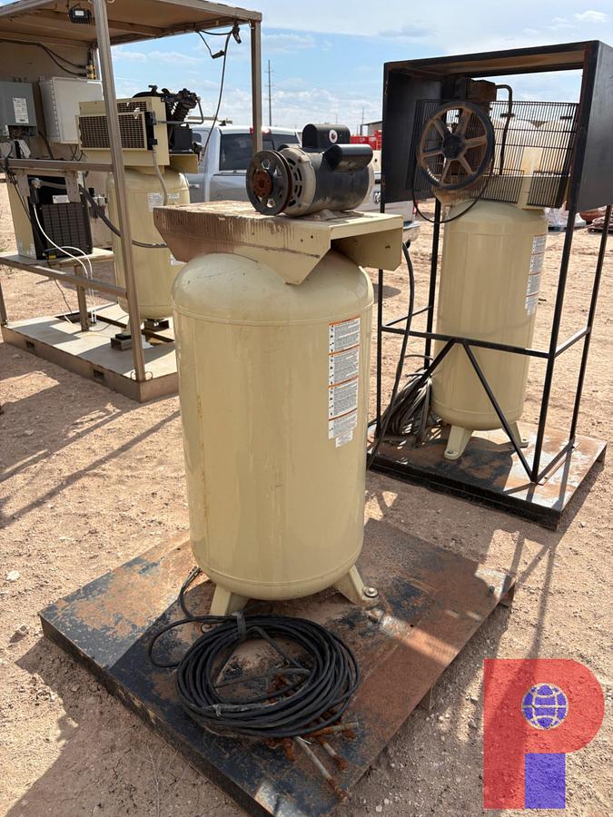 Used INGERSOLL RAND 80 GALLON AIR TANK & 5HP ELECTRIC MOTOR