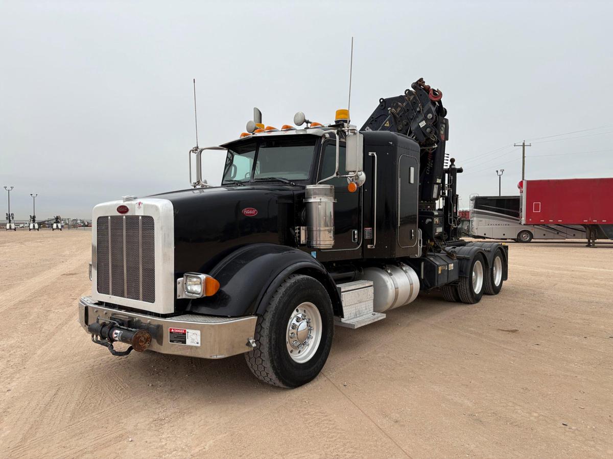 Used 2014 PETERBILT 367 T/A SLEEPER KNUCKLE BOOM CRANE TRUCK