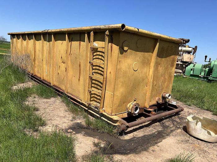 Used 78"T X 30'L X 7'5"W TWO COMPARTMENT OPEN TOP TANK