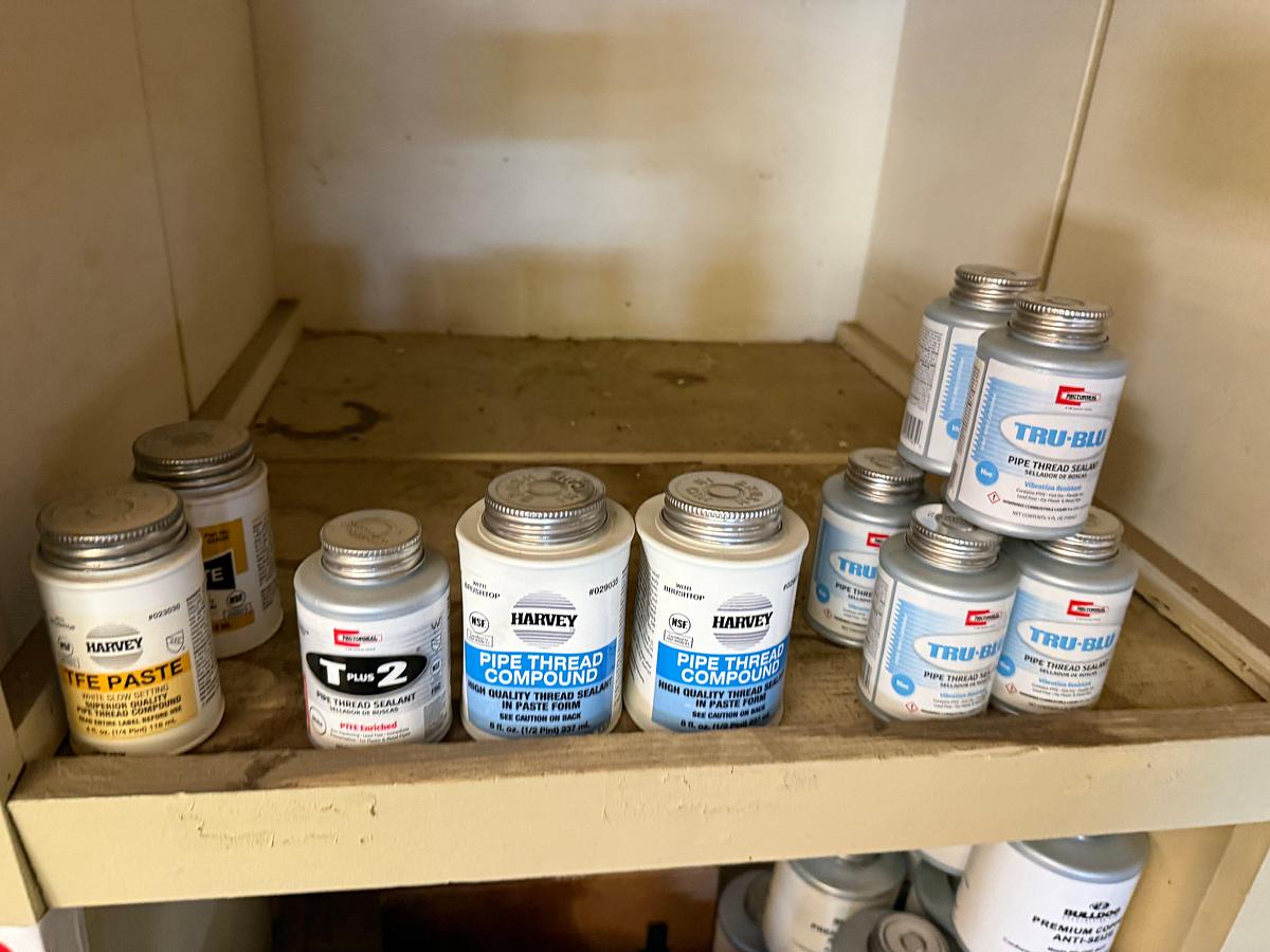 Used WALL SECTION (14) BOXES OF NITRILE GLOVES, (200+) PAIRS G-GRIP GLOVES, BLAKC DOT GLOVES, FLAME RESISTANT, ANIT-SEIZE, & RELATED