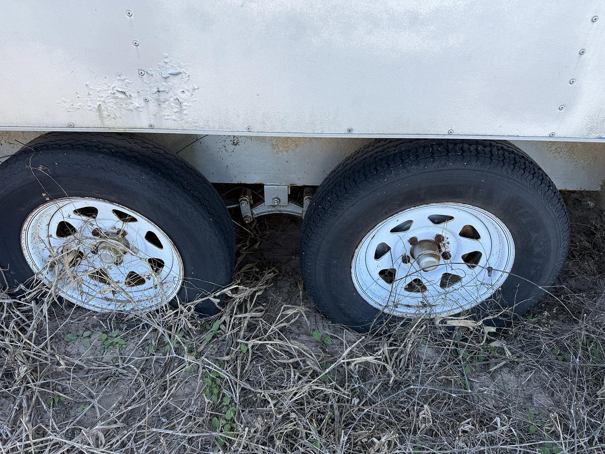 Used 12’ T/A BUMPER PULL DOGHOUSE TRAILER (DAMAGED)