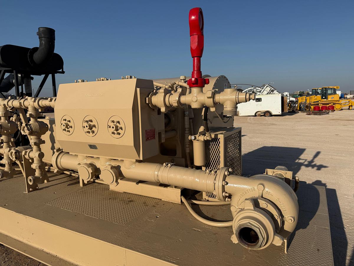 Used 2013 GARDNER DENVER GD-2250T 10K WP TRIPLEX PUMP (UNUSED REBUILD) P/B MTU 12V2000 1005-HP, SKIDDED