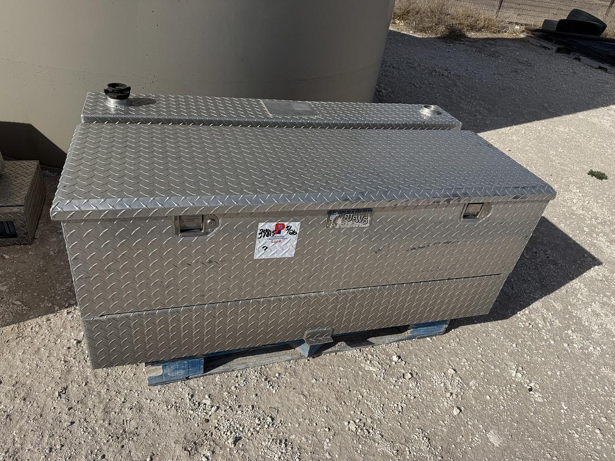 Used UWS 60” X 32” X 24” L-SHAPE FUEL TANK & TOOL BOX COMBO