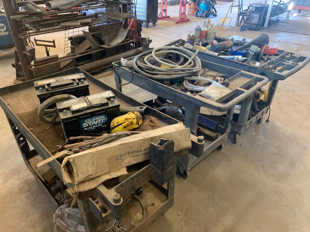 Used (3) Uline Rolling Tool Carts and all it’s Contents