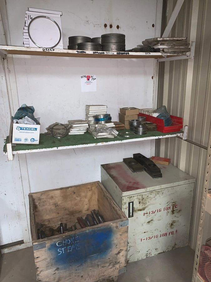 Used Lot of Valves Seats, Choke Stems, and 10k Gaskets