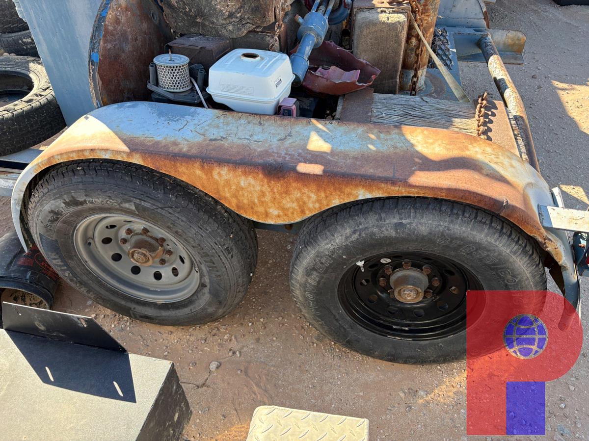 Used SHOPBUILT 10’ X 6’ T/A BUMPER PULL TRAILER W/ INCOMPLETE 2-STATION CLOSING UNIT