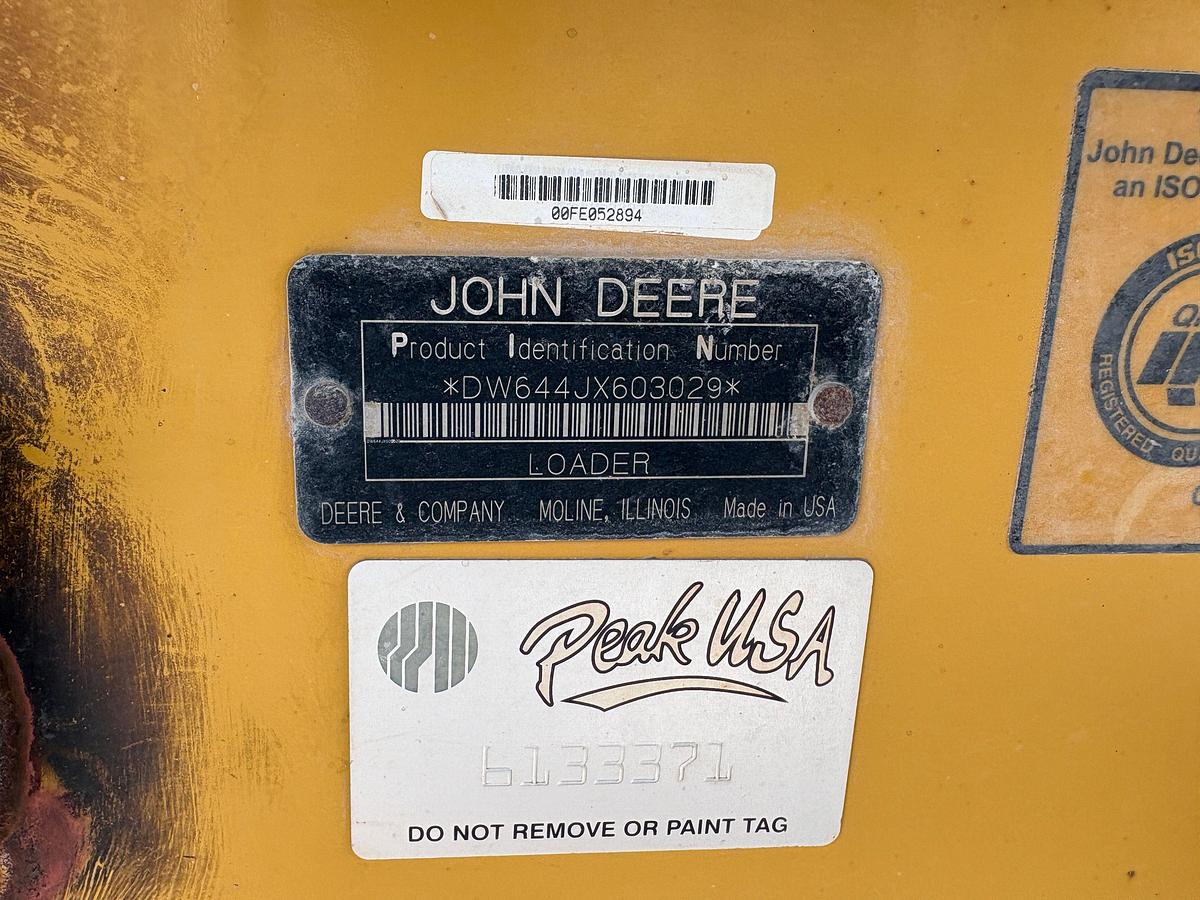 Used 2007 John Deere 644J wheel loader
