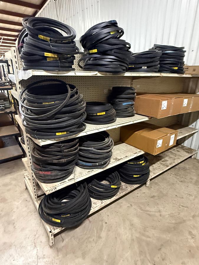 Used 10’ x 4’ x 6’ DOUBLE SIDED 11-SHELVE PARTS RACK