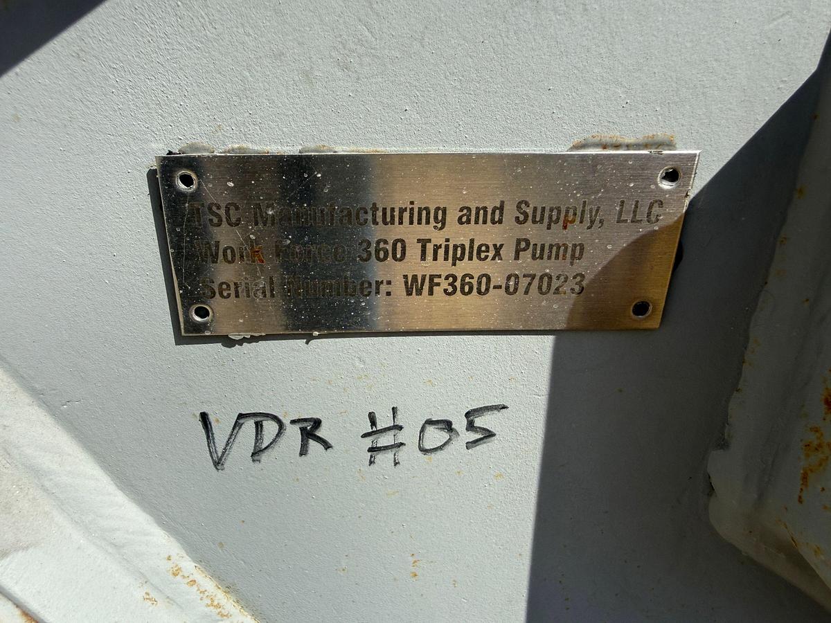 Used UNUSED WORK FORCE WF-360 5K WP TRIPLEX WELL SERVICE PUMP