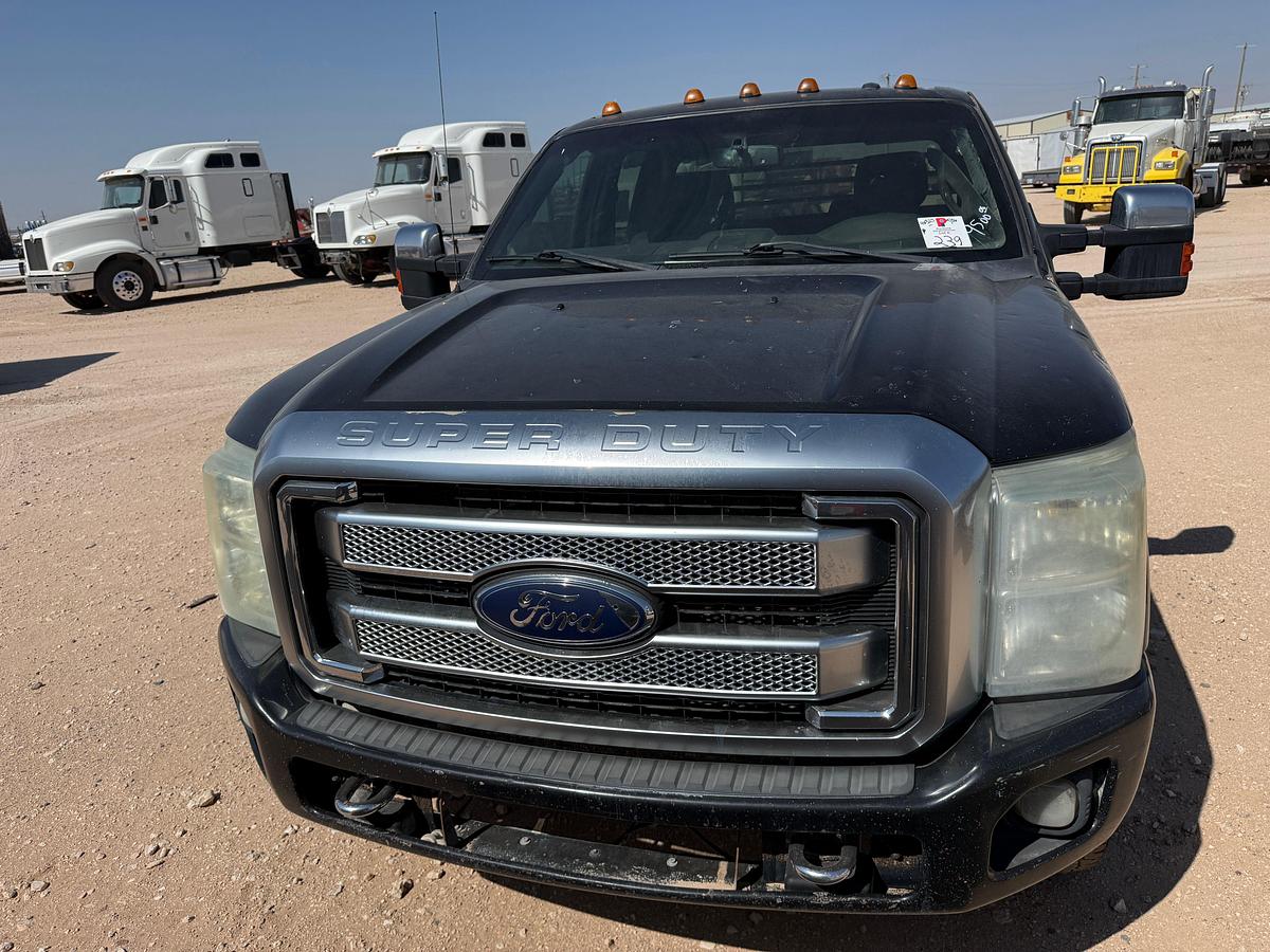 Used 2016 FORD F-350 SUPER DUTY CREW CAB FLATBED TRUCK, 4X4